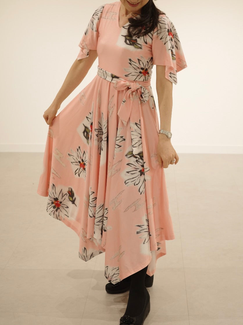 【オーダーメイド】銘仙柄ワンピース