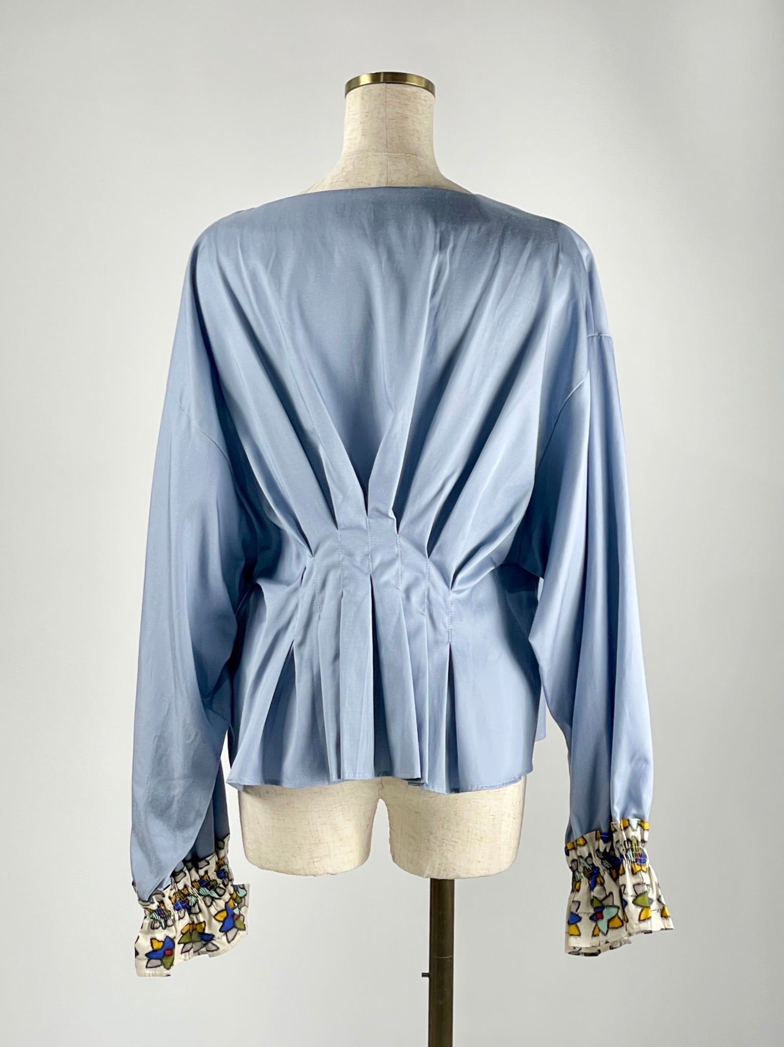 Aoi Meisen Square Neck Blouse -blue-