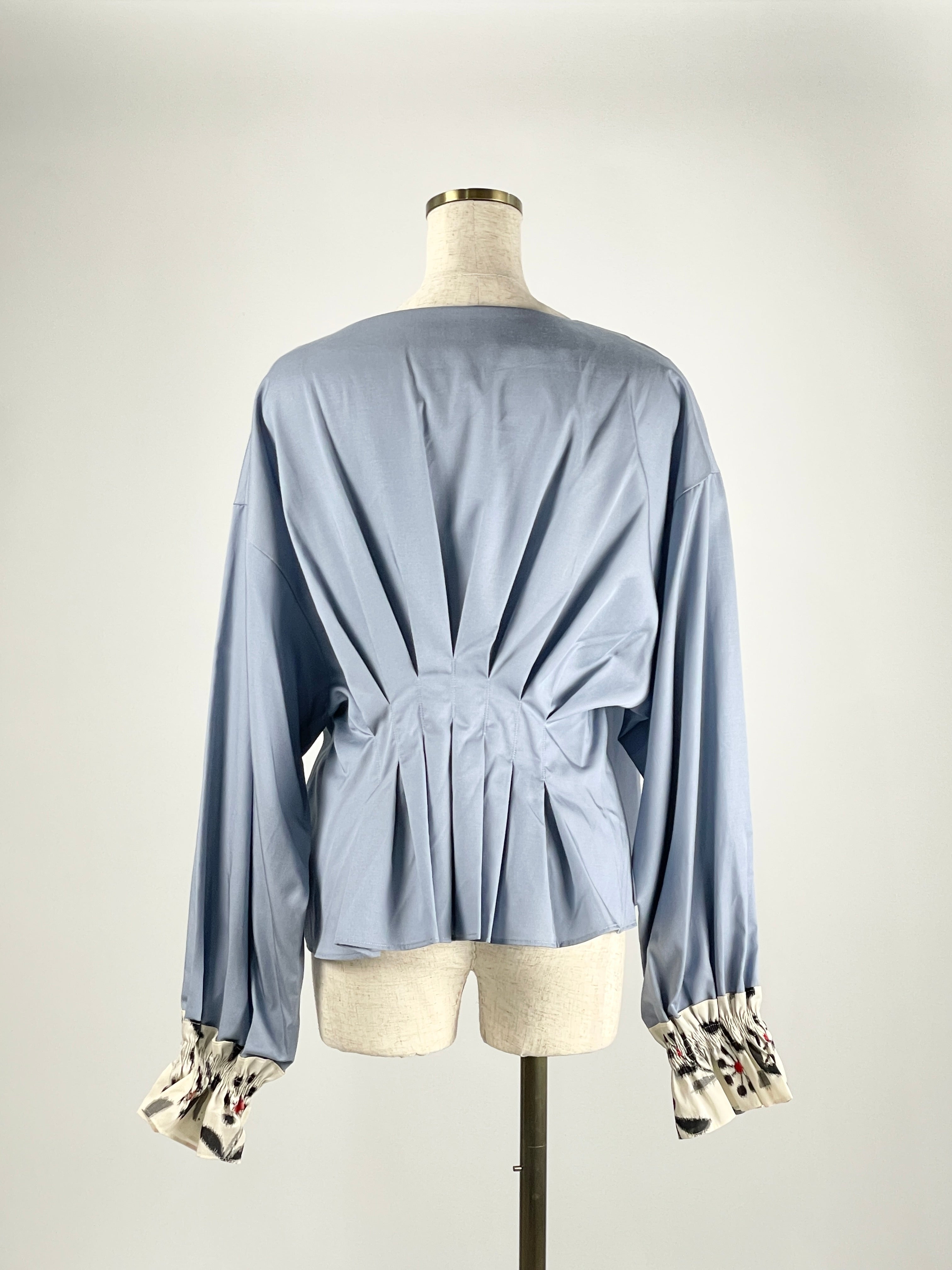 Fluff Meisen Square Neck Blouse -blue-