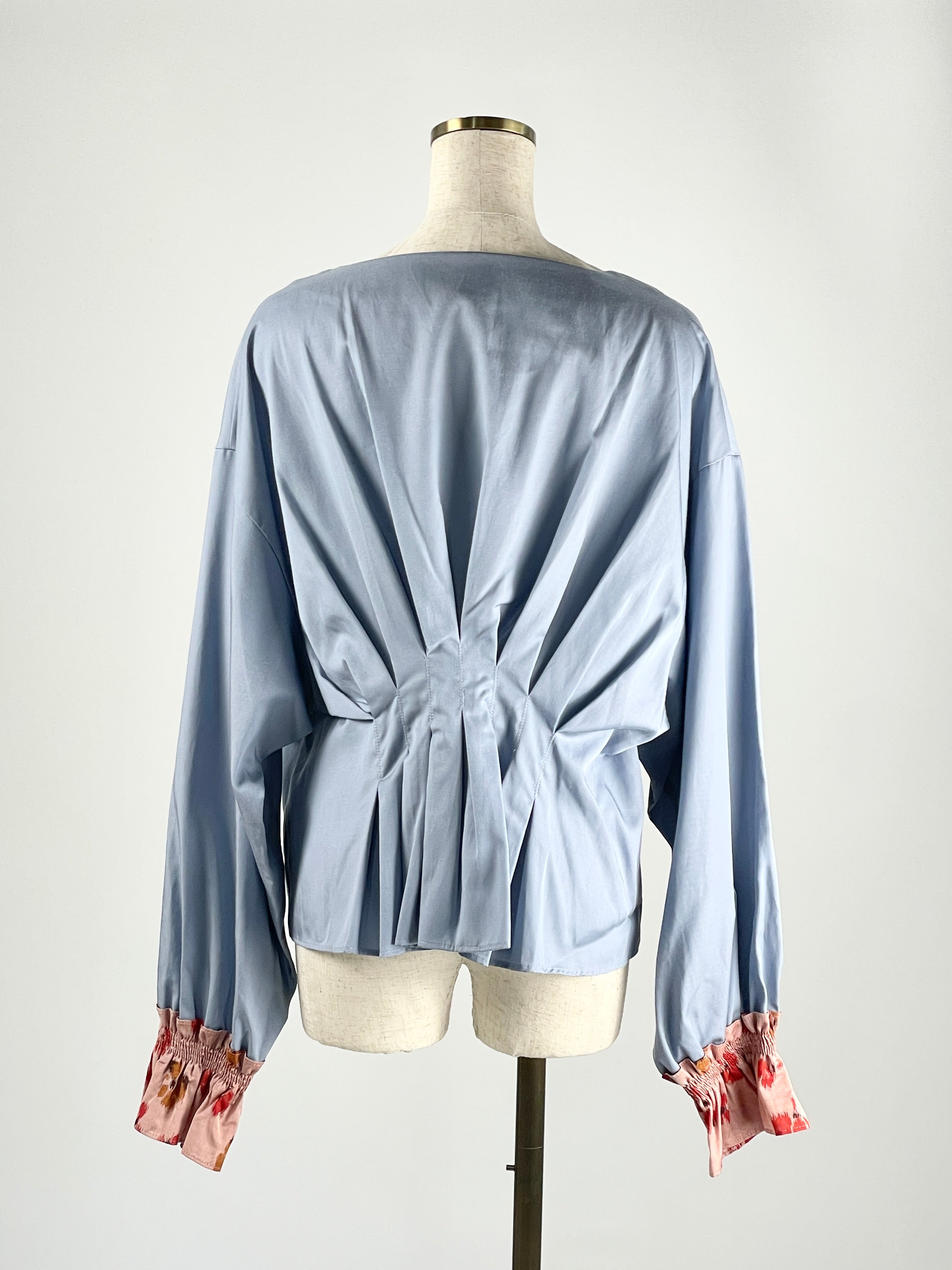 Anemone Meisen Square Neck Blouse -blue-