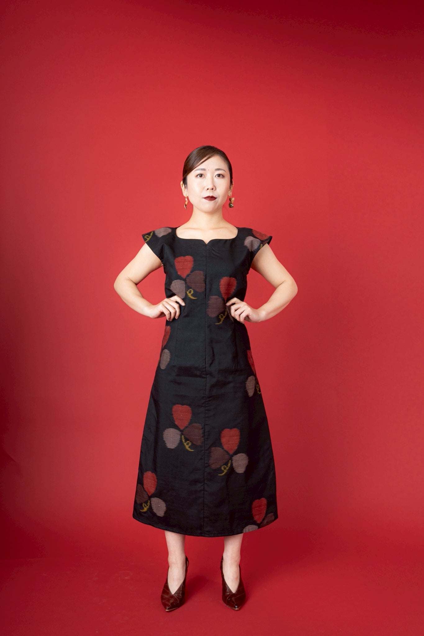 Kimono Cocktail Dress Mitsuba (M size)