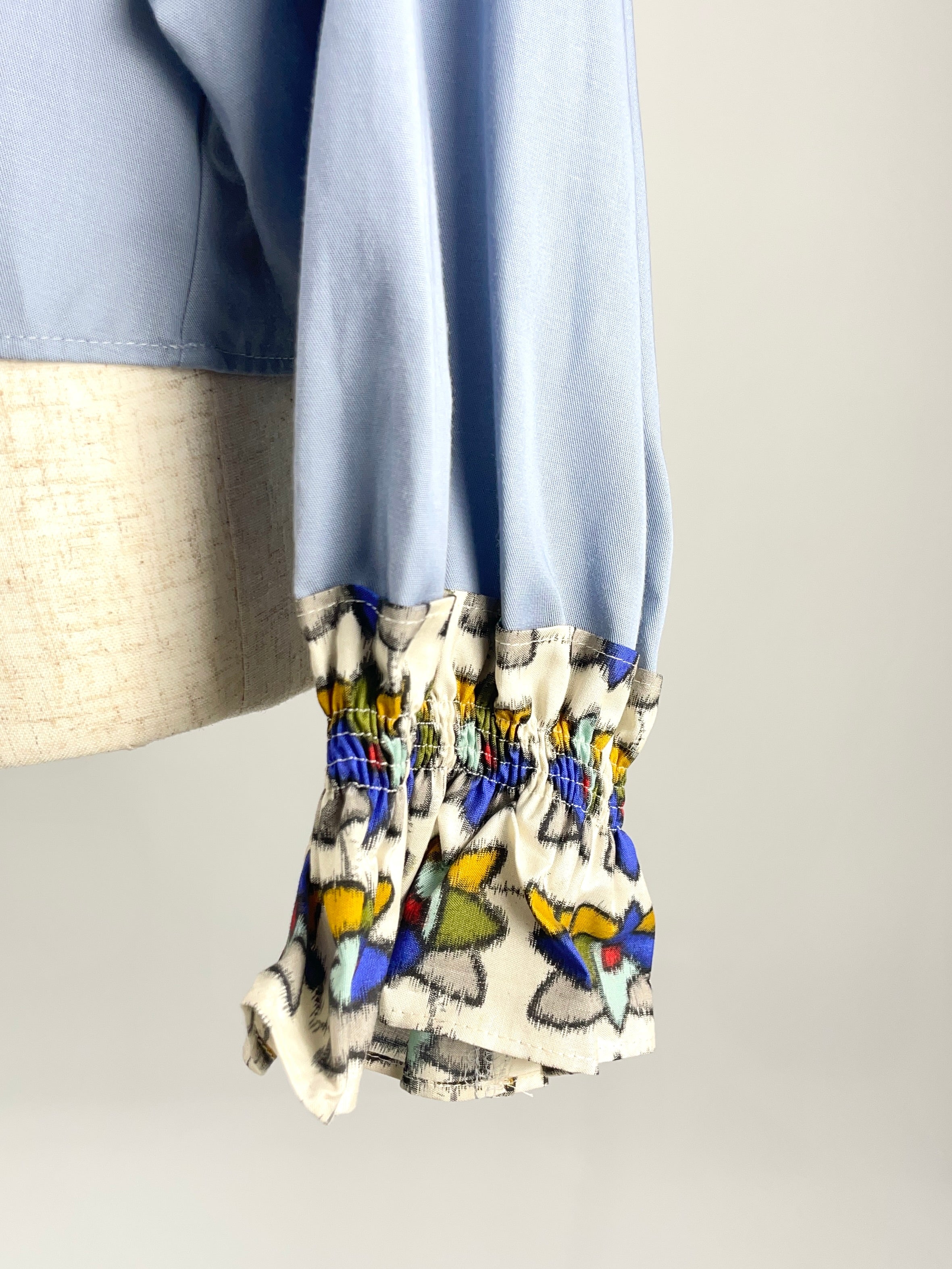 Aoi Meisen Square Neck Blouse -blue-