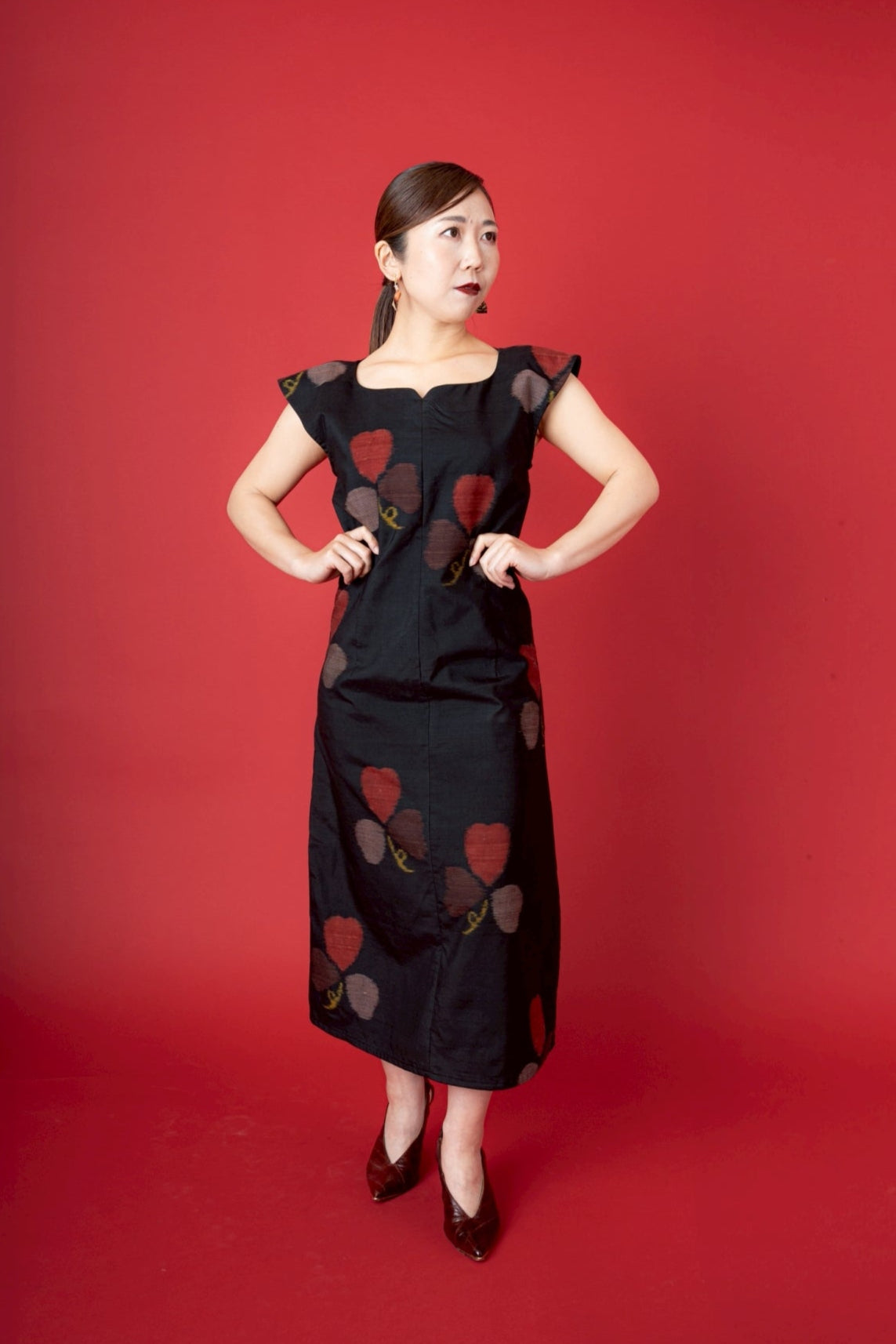 Kimono Cocktail Dress Mitsuba (M size)