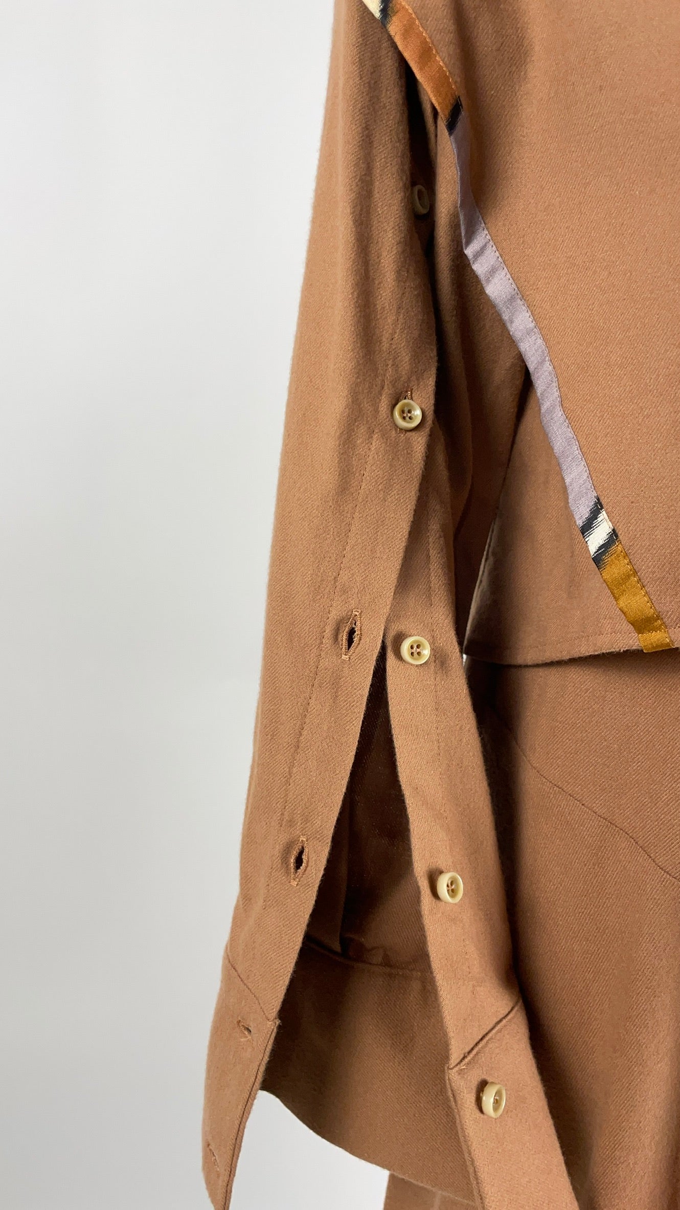 3way cape style one-piece / Mocha