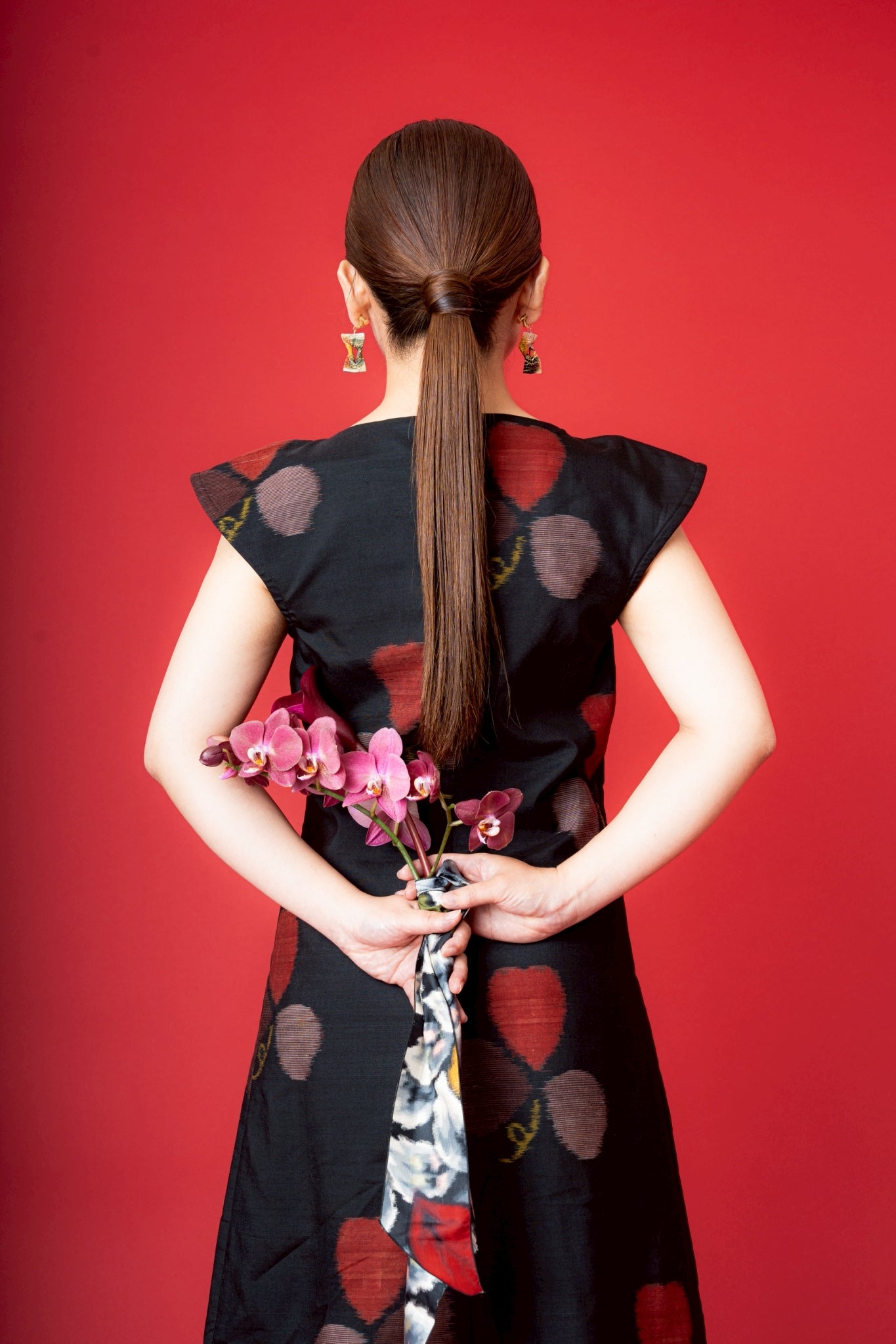 Kimono Cocktail Dress Mitsuba (M size)