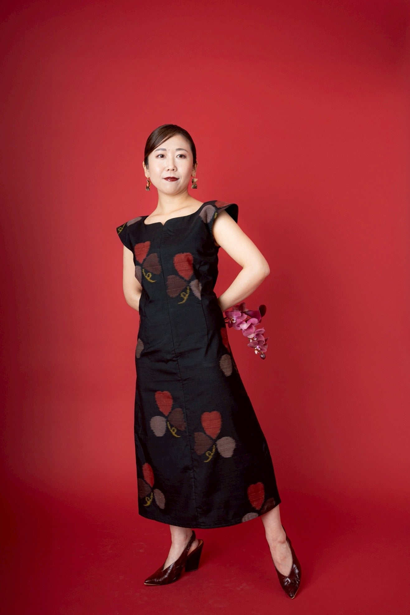 Kimono Cocktail Dress Mitsuba (M size)