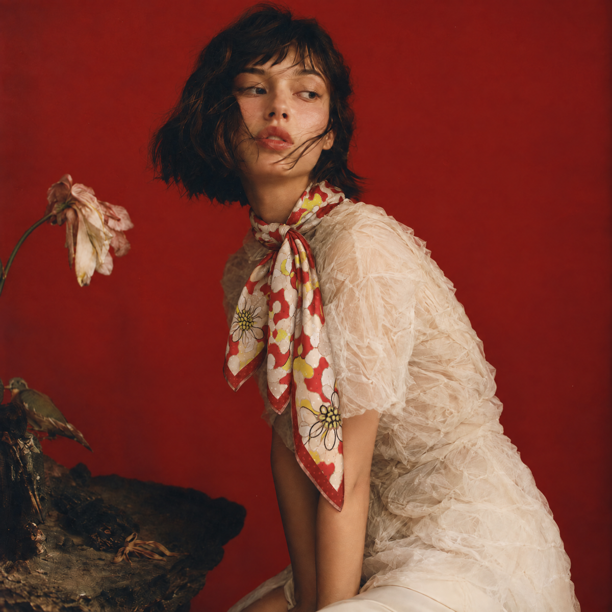 Silk Scarf "Red"