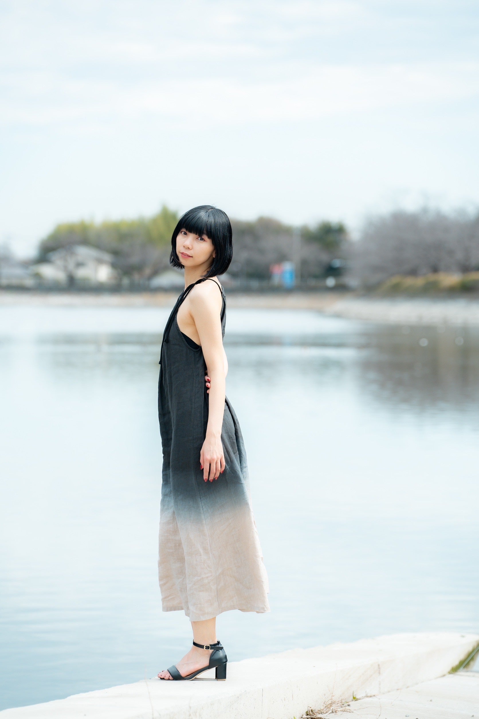 Gradient dress of the morning glow