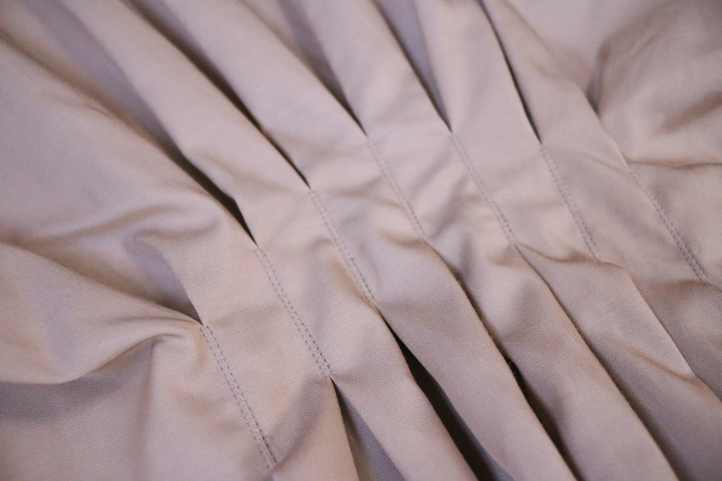 Green tea Meisen Square Neck Blouse -beige-