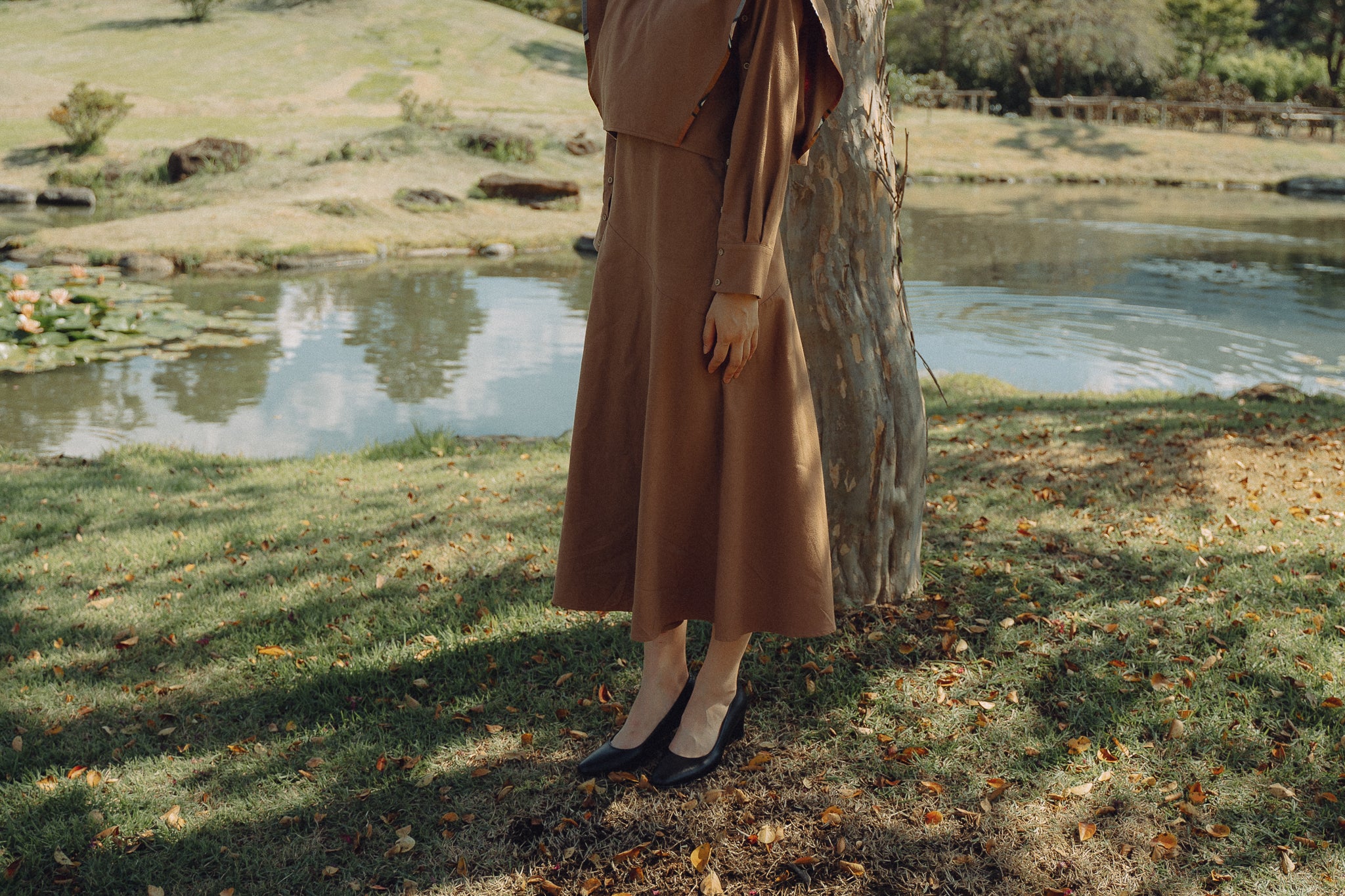 3way cape style one-piece / Mocha