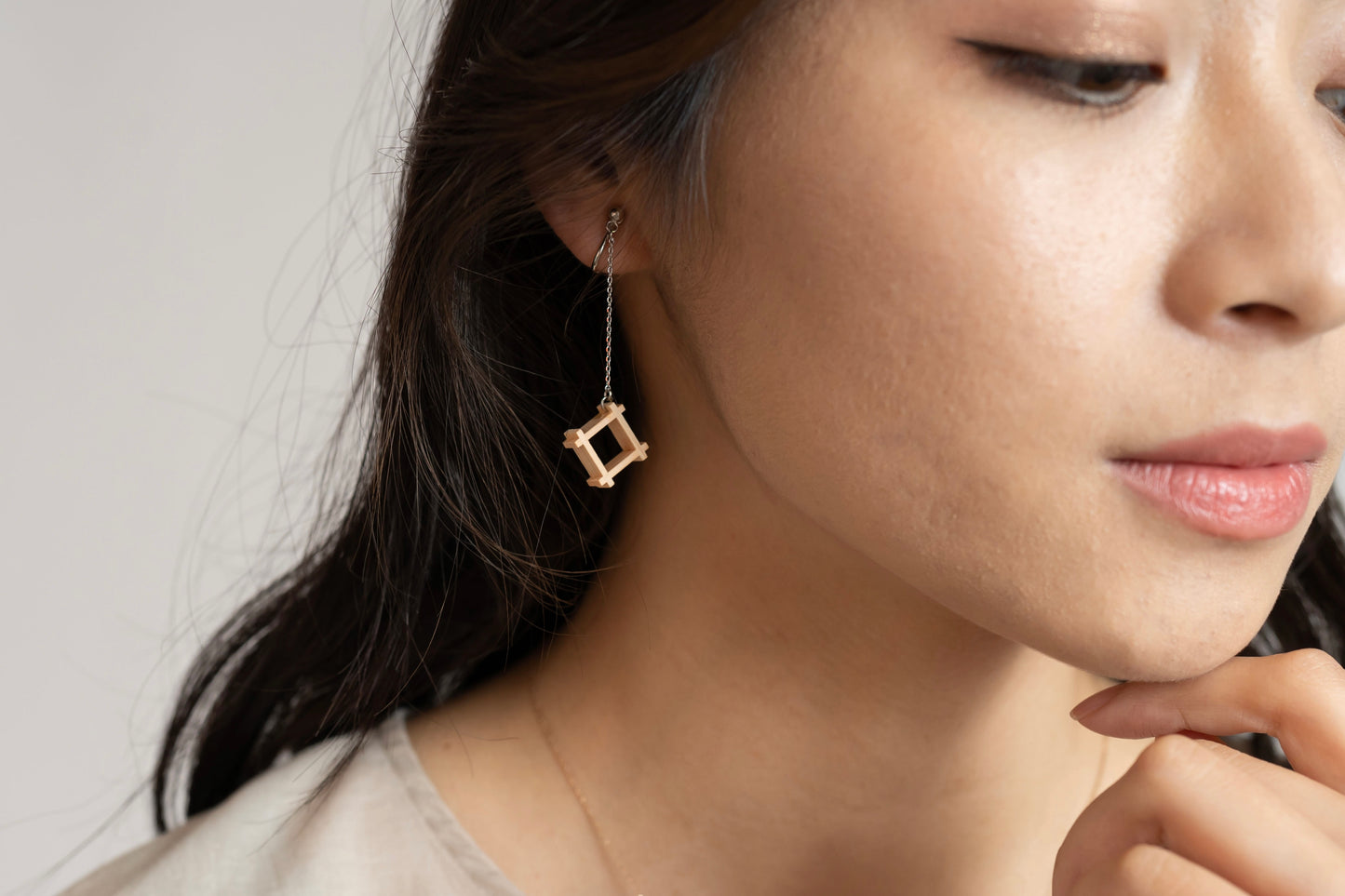 【ひのき】“絣組子”ピアス・イヤリング