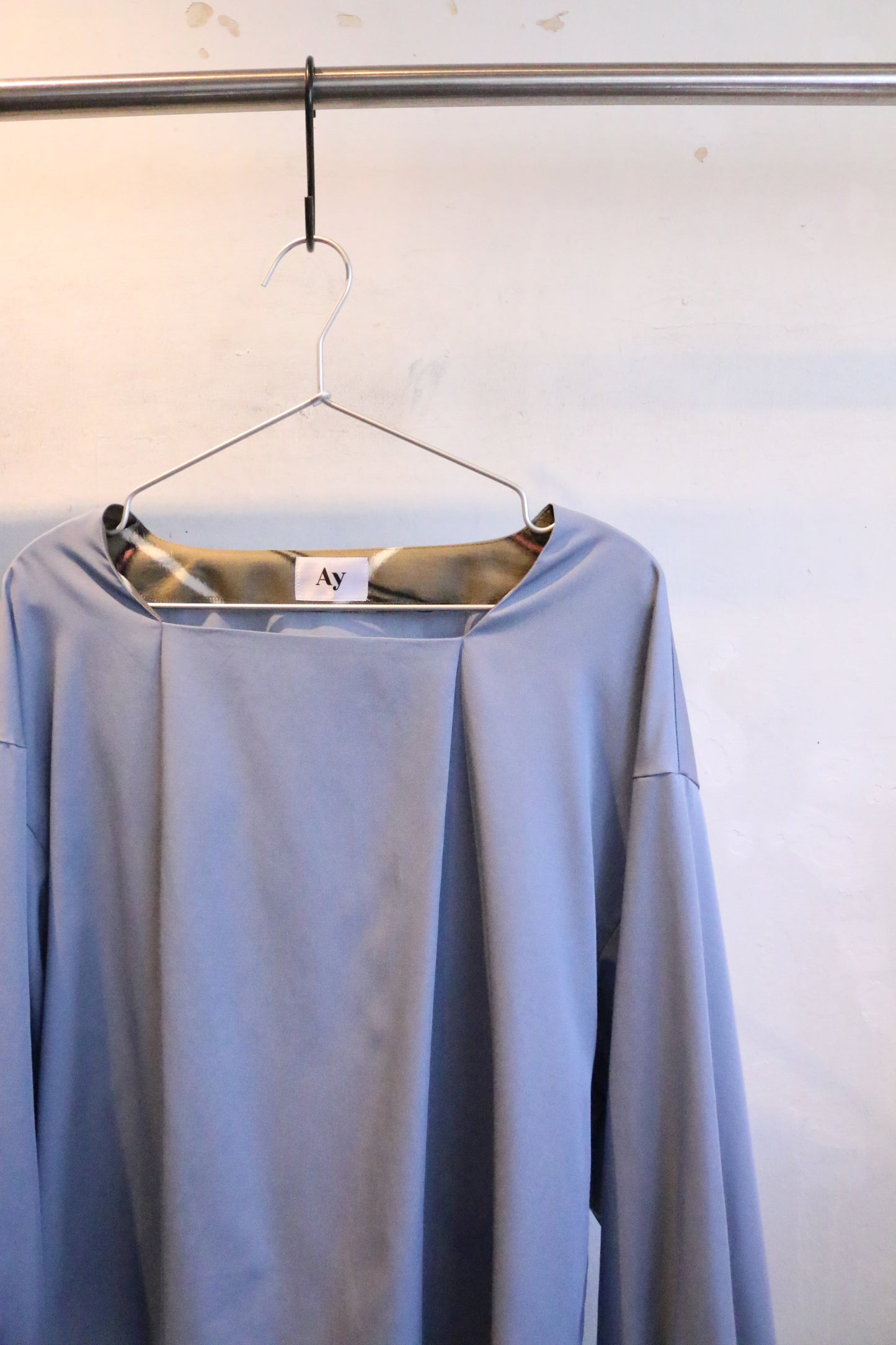 Olive Meisen Square Neck Blouse -blue-
