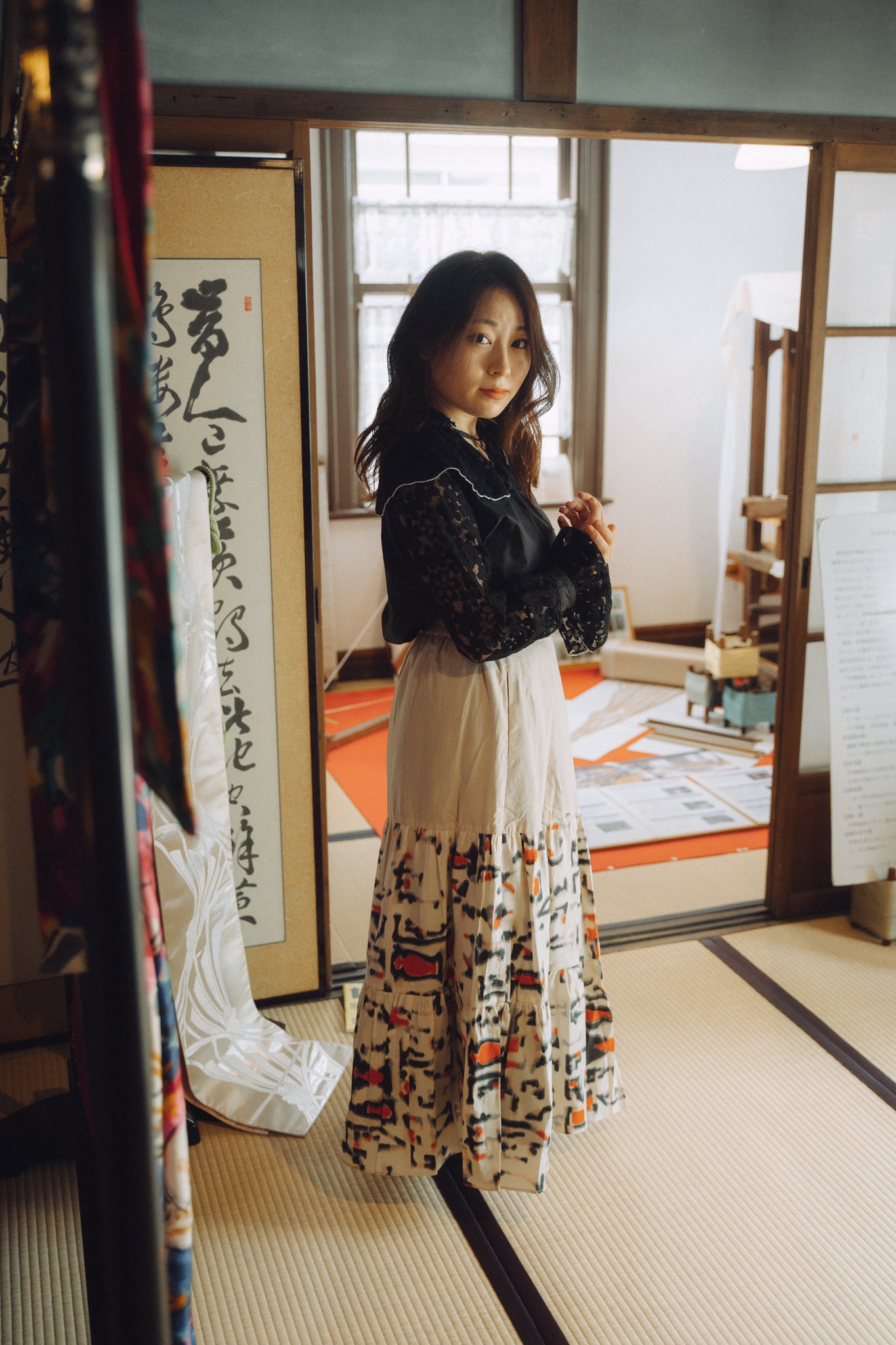Spots -Meisen Teayard Skirt beige-