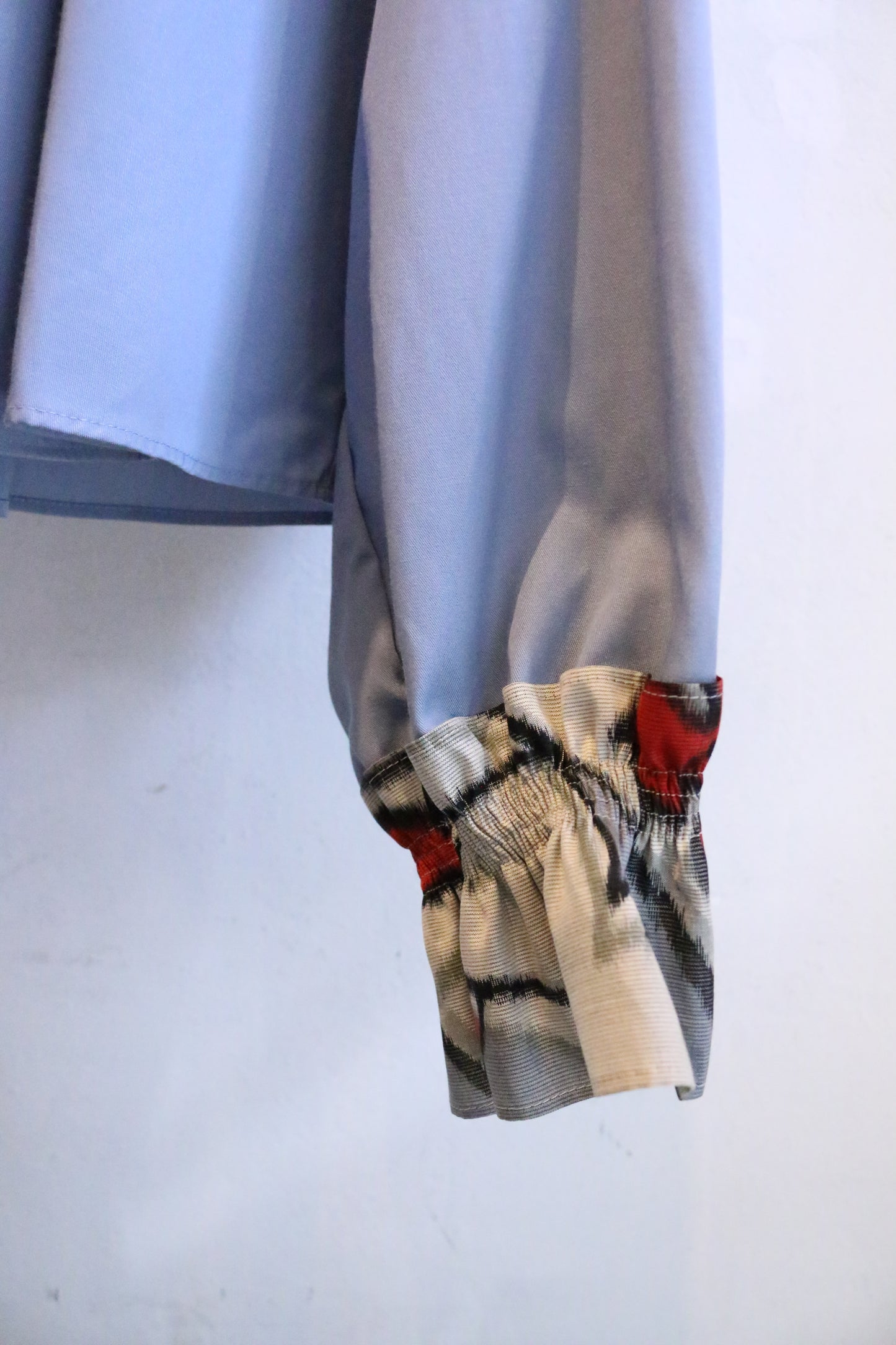 irodori Meisen Square Neck Blouse -blue-