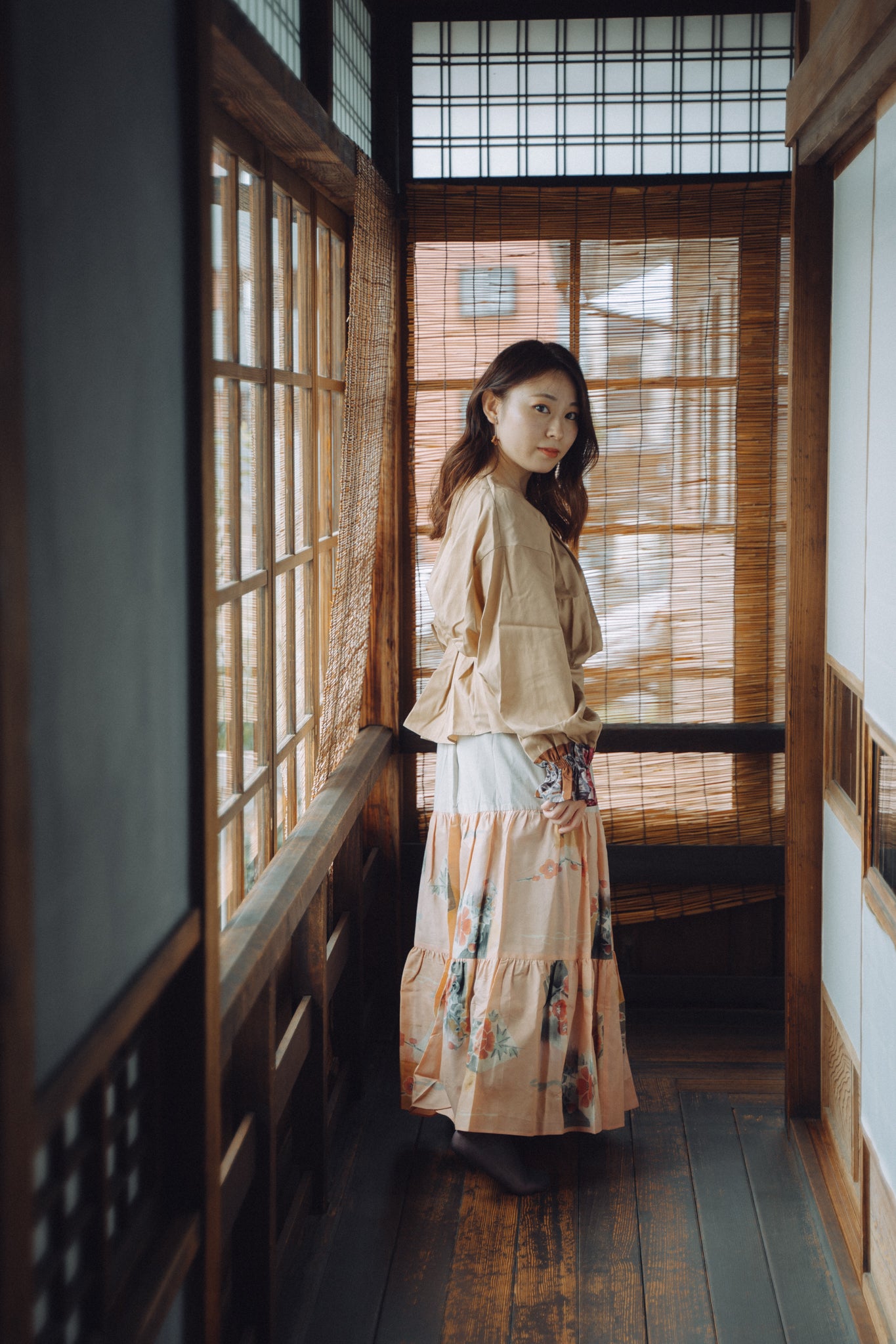 Koume -Meisen Teayard Skirt beige-