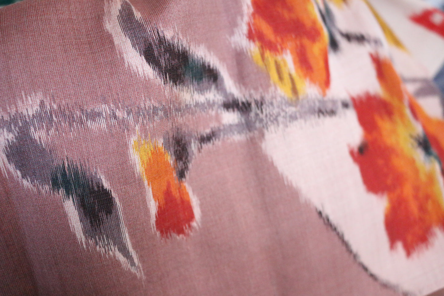 Flower of bright red -Meisen Teayard Skirt beige-