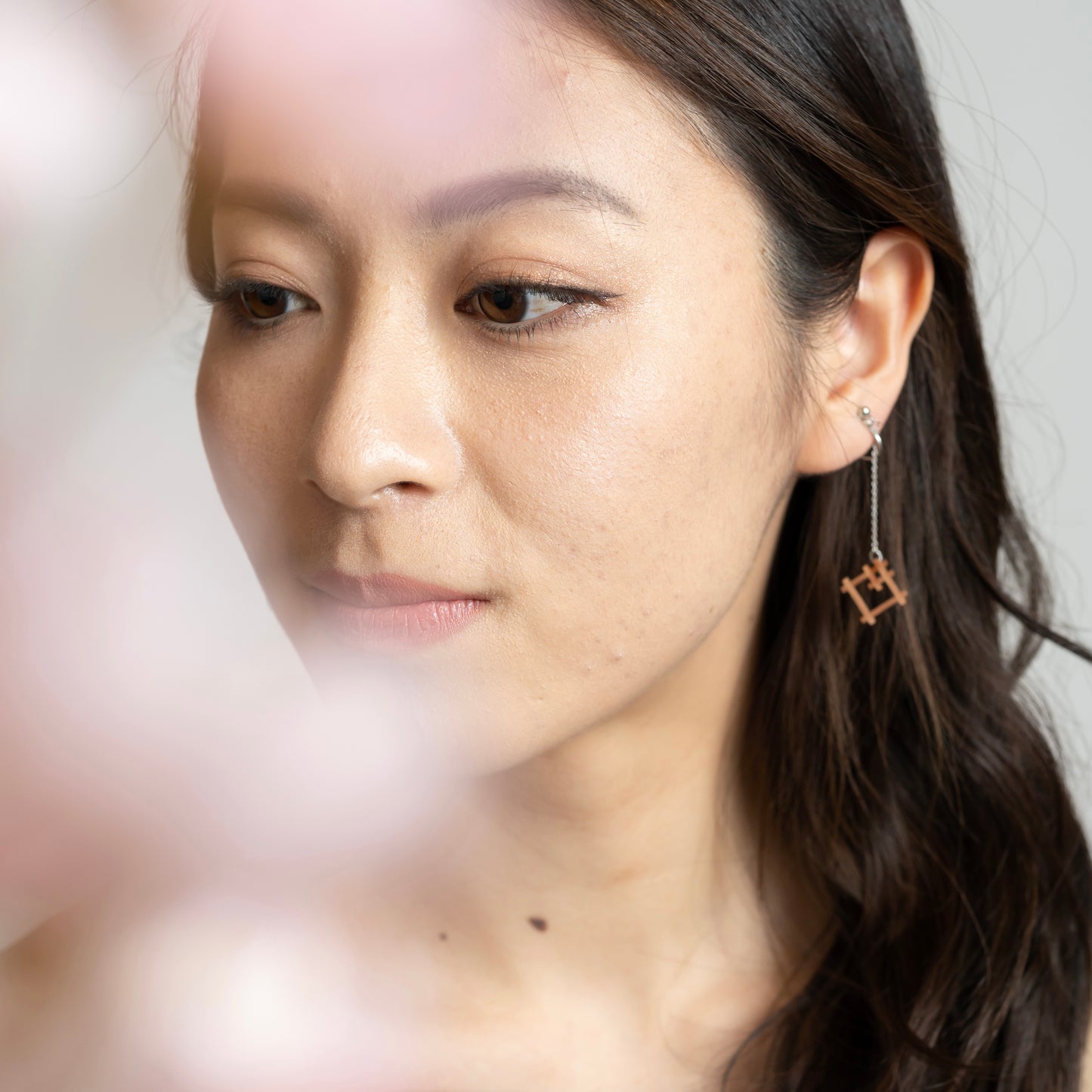 【さくら】“絣組子”ピアス・イヤリング
