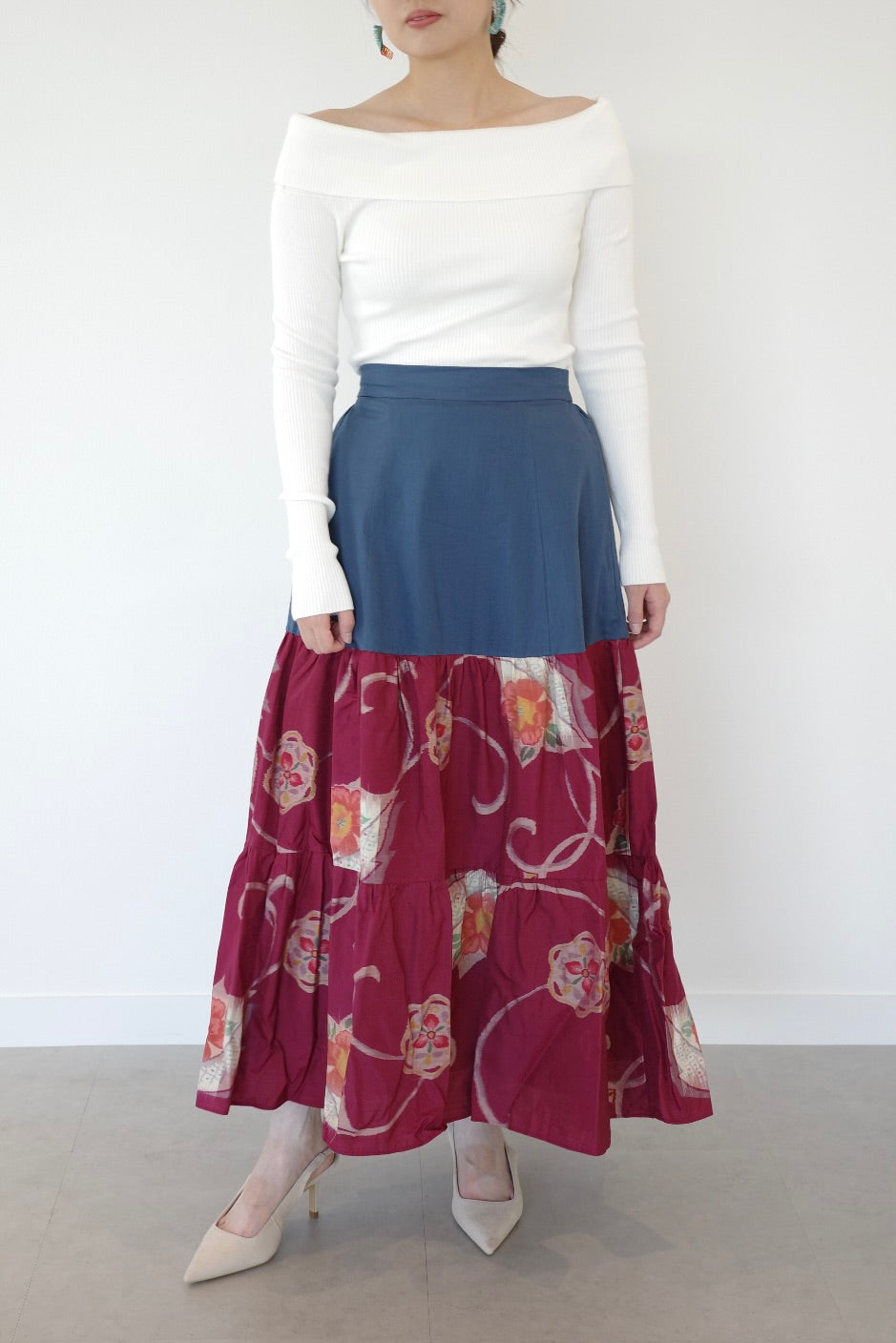 Petals -Meisen Teayard Skirt navy-