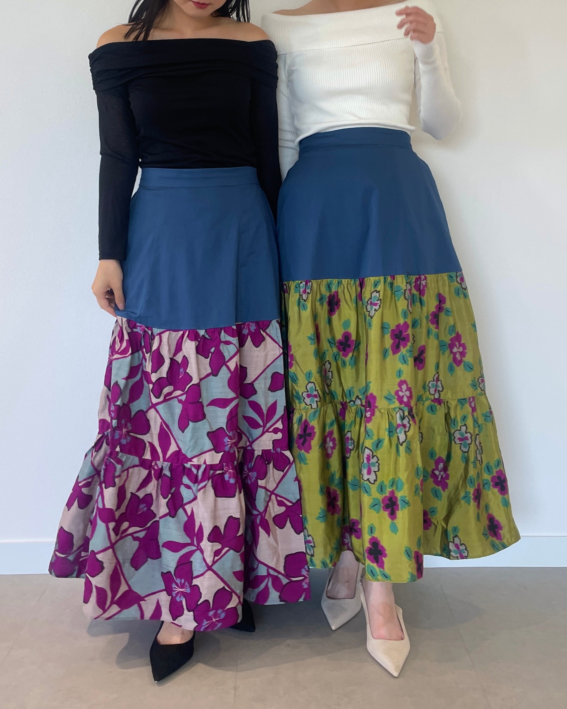 Petals -Meisen Teayard Skirt navy-