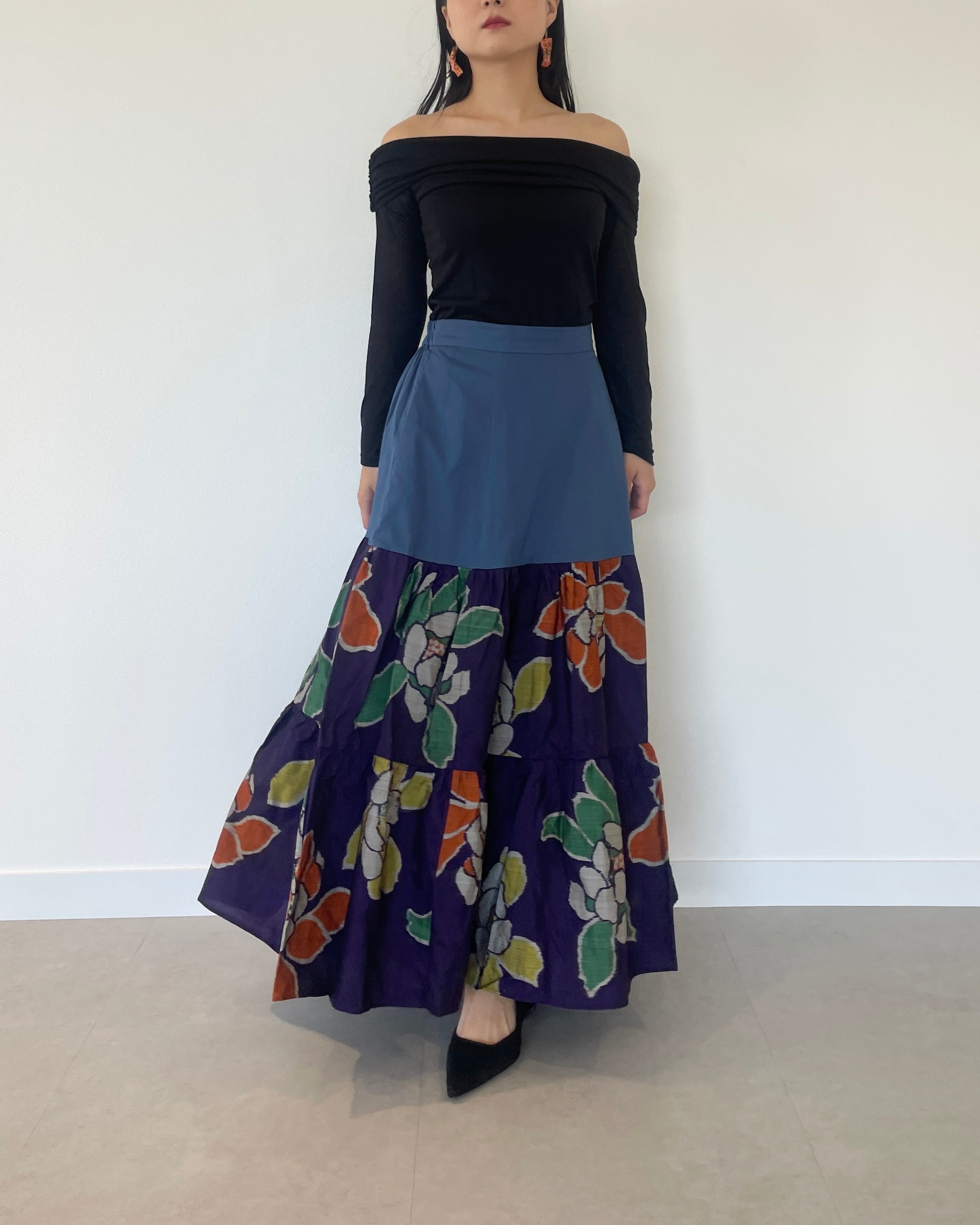 Petals -Meisen Teayard Skirt navy-