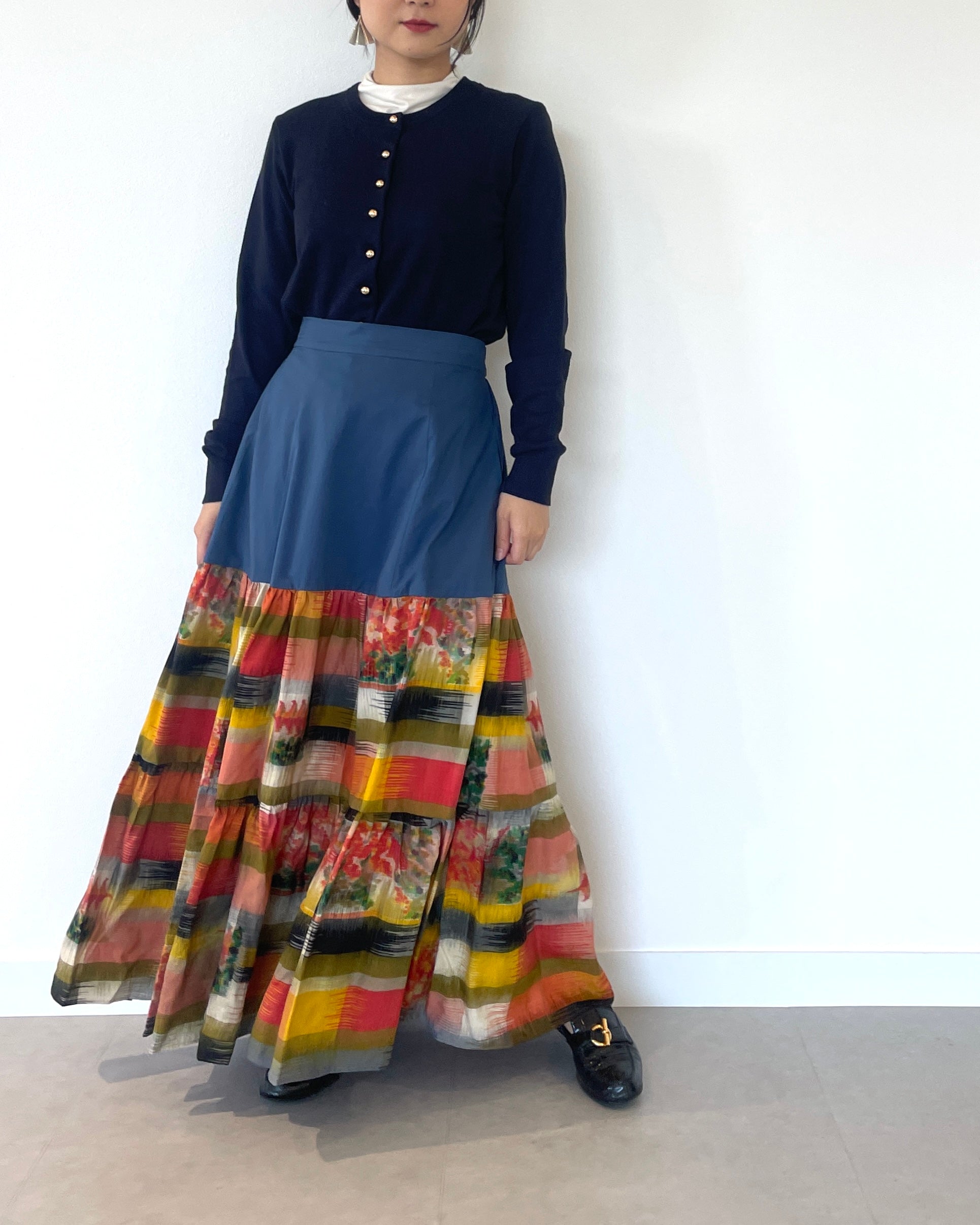 Petals -Meisen Teayard Skirt navy-