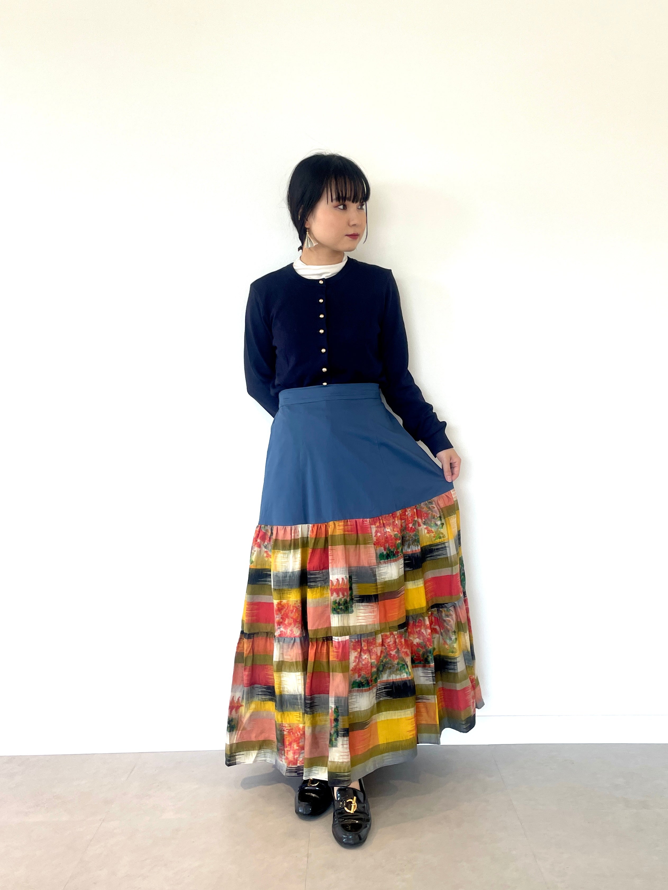 Petals -Meisen Teayard Skirt navy-