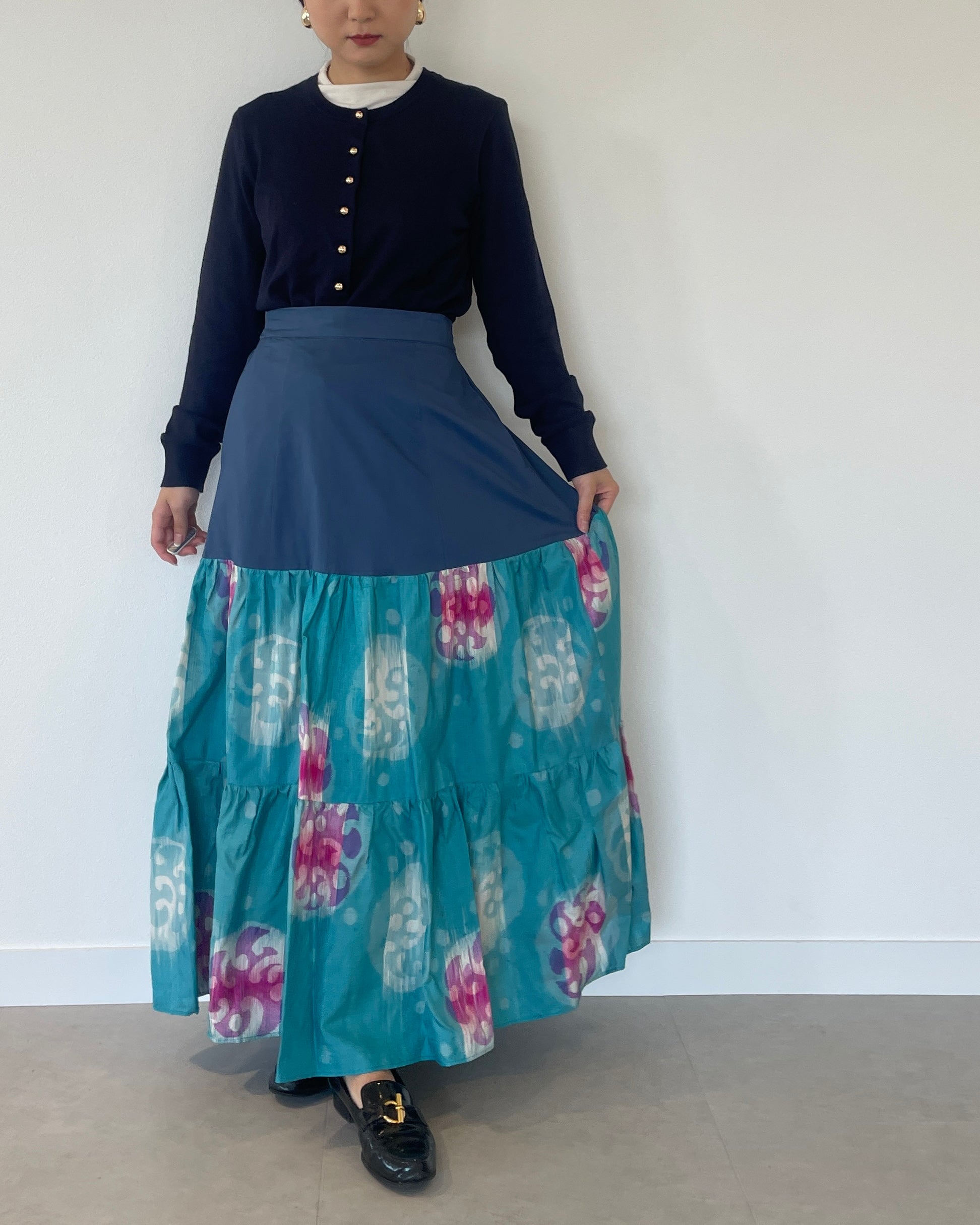 Petals -Meisen Teayard Skirt navy-