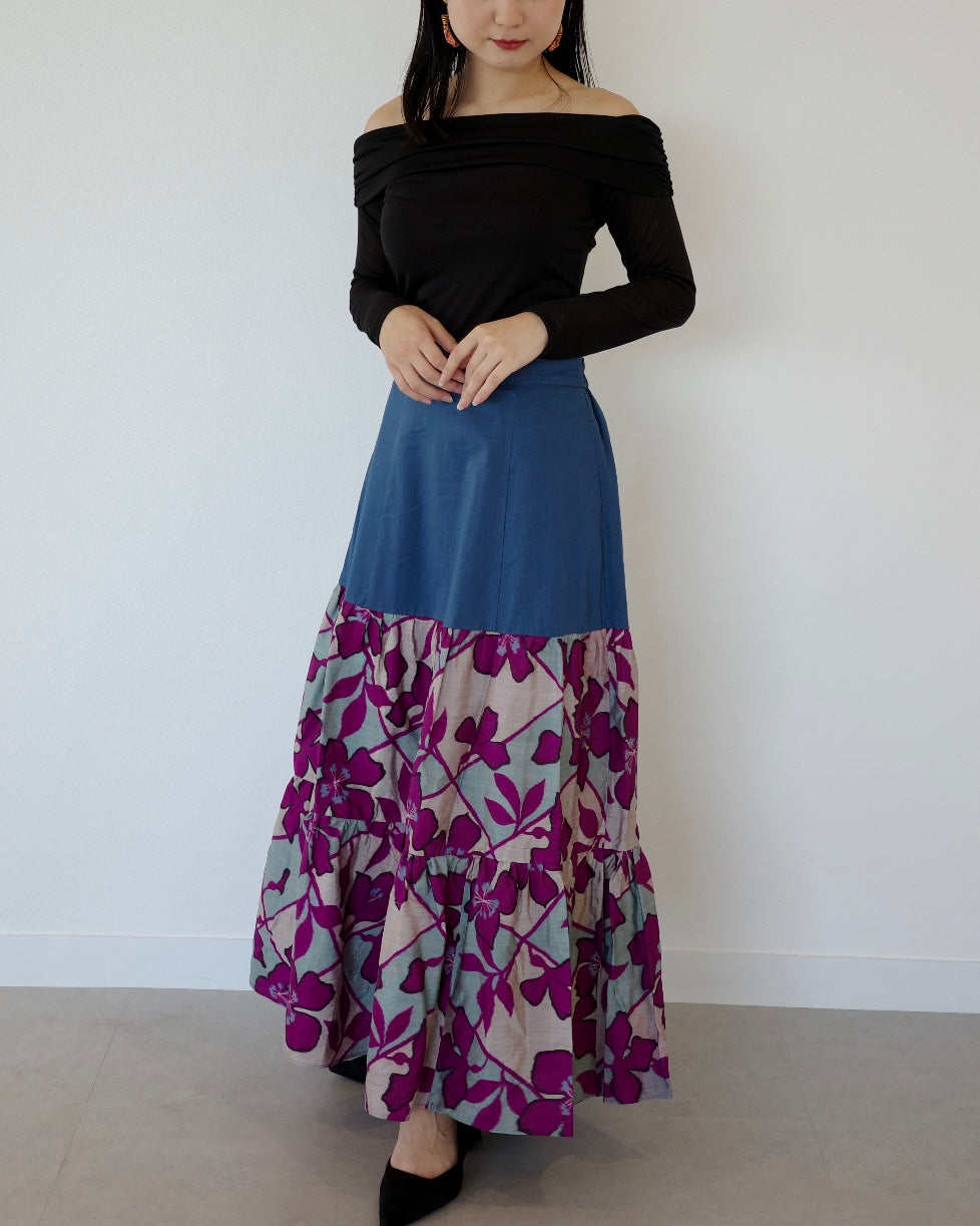 Petals -Meisen Teayard Skirt navy-