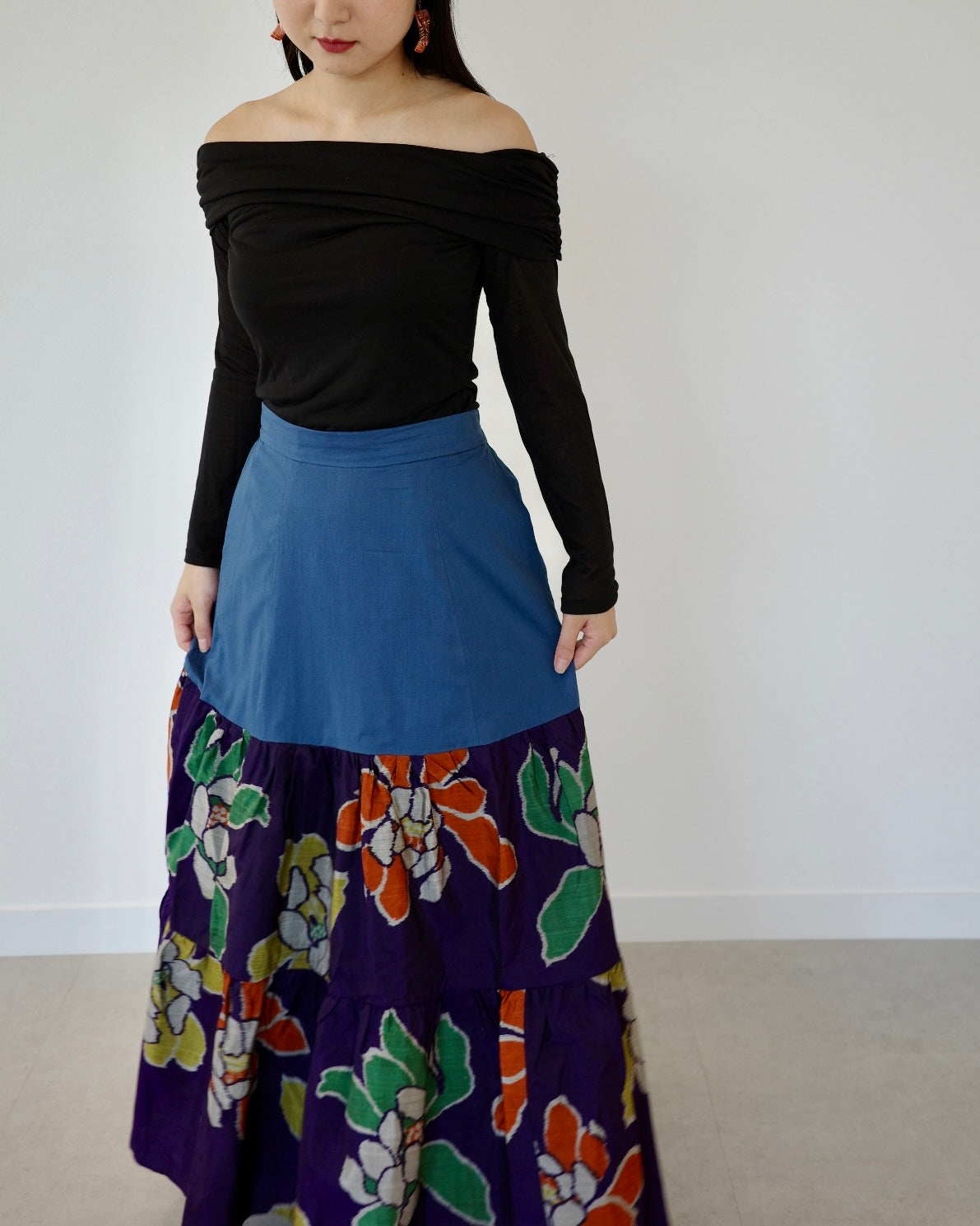 Petals -Meisen Teayard Skirt navy-