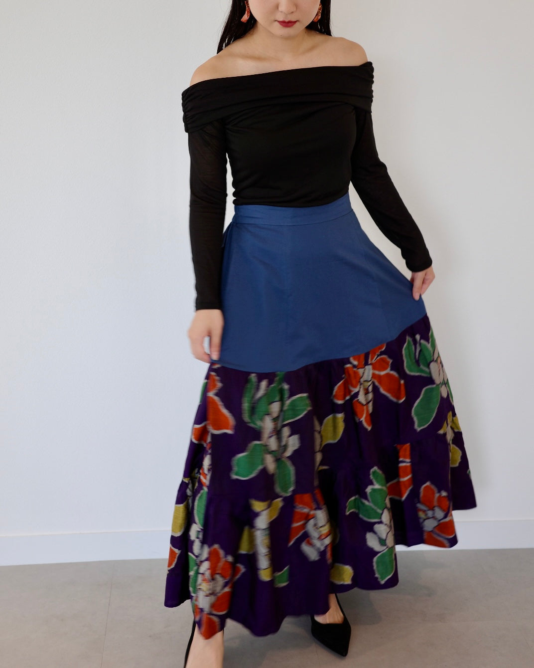 Petals -Meisen Teayard Skirt navy-