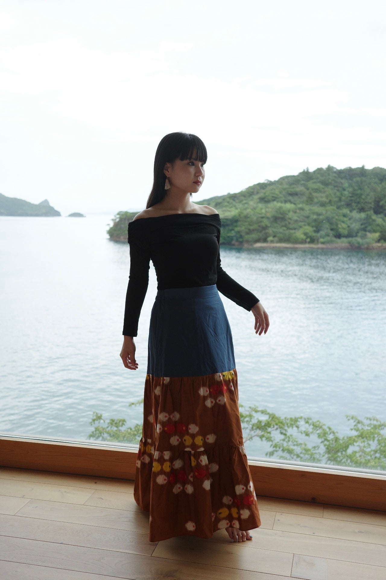 Petals -Meisen Teayard Skirt navy-