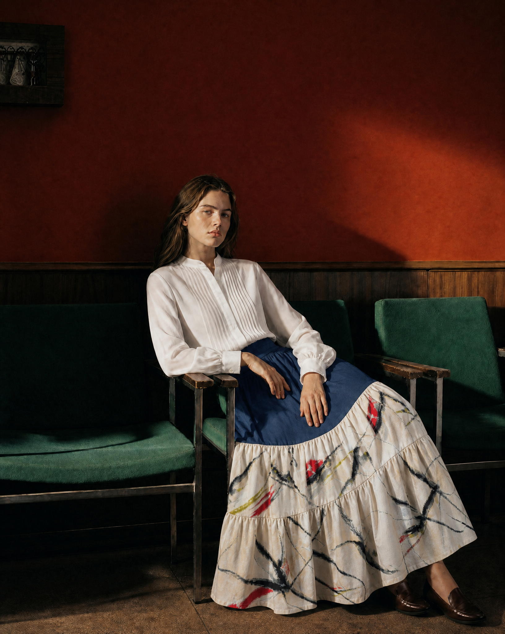 Petals -Meisen Teayard Skirt navy-